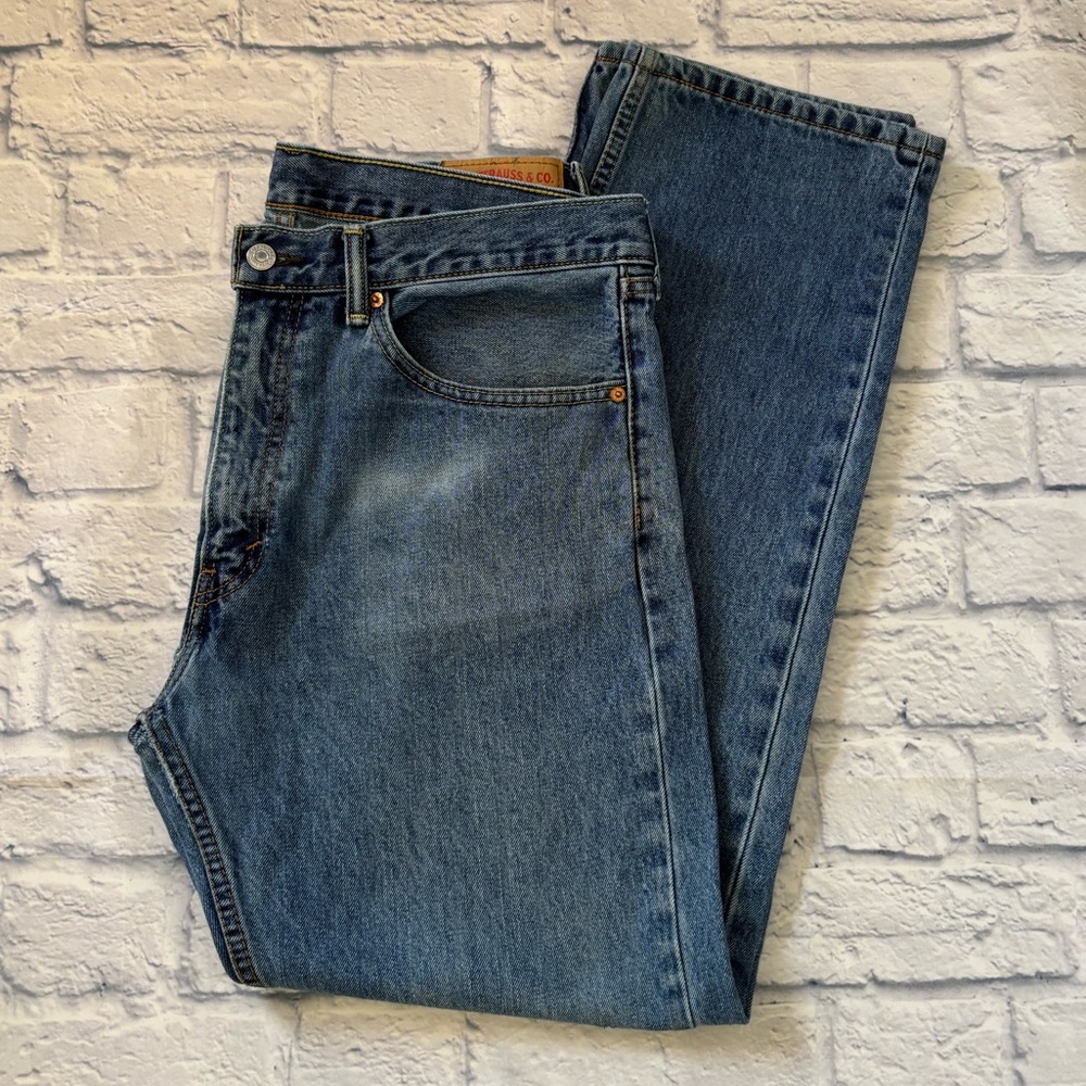 Levi’s 505 Blue Regular Fit Men’s Jeans Dark Stonewash W36 L32